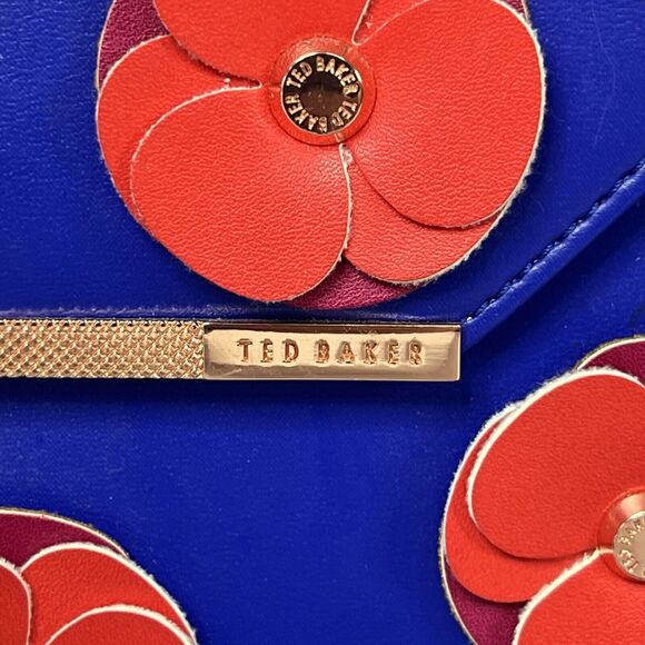 Ted Baker London Blue With Poppies Lady Bag Satchel - Picture 3 of 11